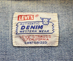 リーバイス Levi's 90s DENIM WESTERN SHIRTS デニムウエスタンシャツ ショートホーン ボタン裏555 90's バレンシア 7205-1018 長袖シャツ ブルー Mサイズ 103MT-3500