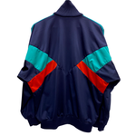 【曜日割引対象外】 アディダス adidas 80's 90's トラックジャケット ジャージ ネイビー Lサイズ 201MT-4739 VB