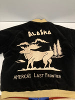 テーラー東洋 TAILOR TOYO 東洋エンタープライズ ALASKA 別珍 アラスカ スカジャン スーベニアジャケット 犬ぞり トナカイ ベロア リバーシブル TT10496 ジャケット ブラック Mサイズ 101MT-5113