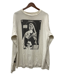 セントマイケル SAINT Mxxxxxx 21AW LS Tee W.I.H SM-A21-0000-021 長袖カットソー ホワイト Lサイズ 201MT-2725