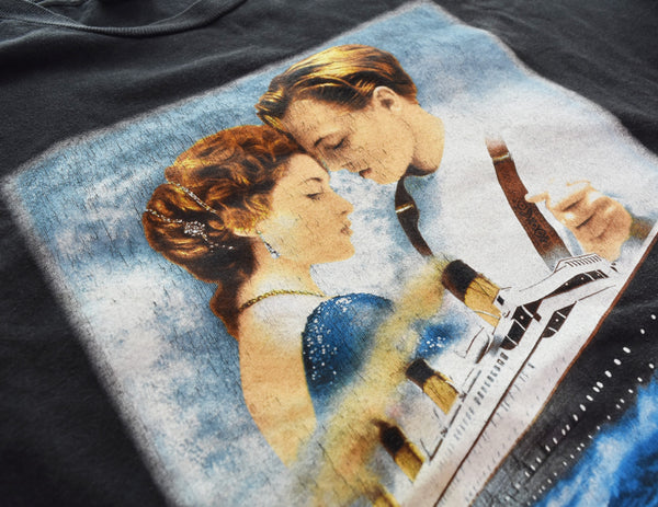 ヴィンテージ Vintage 90's タイタニック TITANIC MOVIE Tee ムービー T STANLEY DESANTIS スタンリー デサンティス 90年代 90s Tシャツ ブラック Mサイズ 103MT-3494