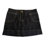 ヴィヴィアン・ウエストウッド Vivienne Westwood ロゴ刺繍 デニムスカート インディゴ スカート ネイビー Ｍサイズ 101LB-36