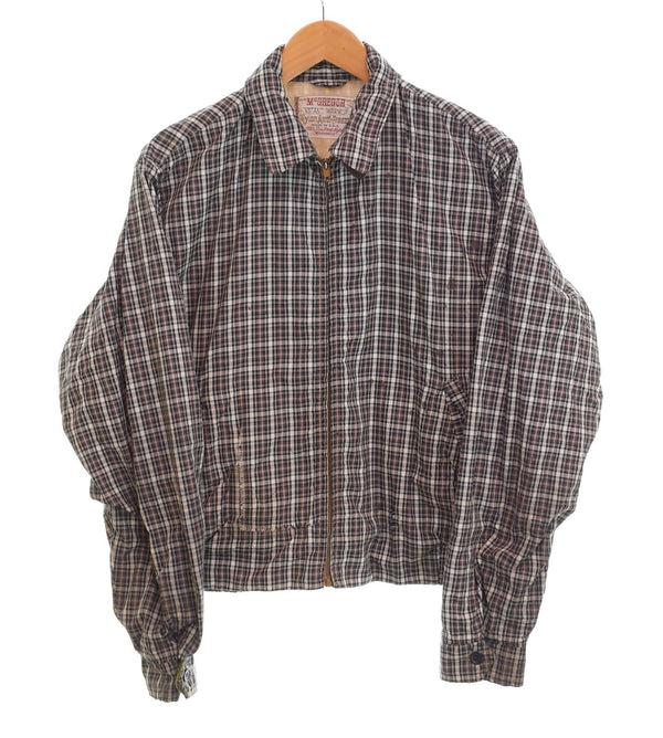 マックレガー McGREGOR マクレガー 50s 60s DRIZZLER ドリズラー スイングトップ スポーツジャケット VINTAGE ヴィンテージ チンスト チェック 裏地 ボア 40 ジャケット ブラウン 103MT-2441