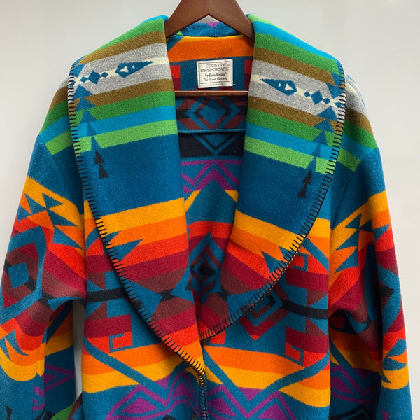 【曜日割引対象外】 ペンドルトン PENDLETON 70's 80's ネイティブ柄 ウールコート USA製 ジャケット マルチカラー Lサイズ 201MT-4775 VB