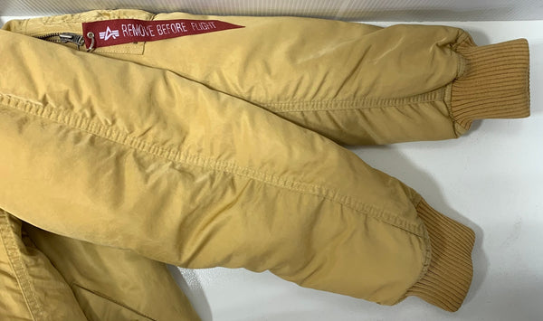 アルファ インダストリーズ ALPHA INDUSTRIES MA-1 フライトジャケット 8415-633-9617 ジャケット ベージュ Sサイズ 201MT-4887