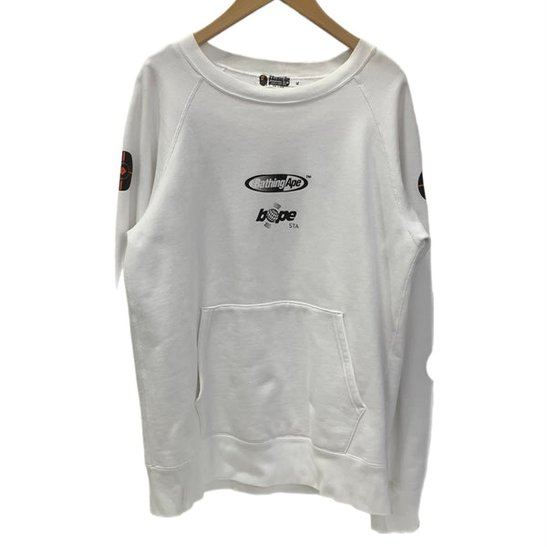 アベイシングエイプ A BATHING APE スウェット ホワイト XLサイズ 201MT-4819