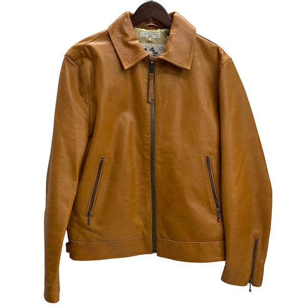 【曜日割引対象外】 ヌーディージーンズ Nudie Jeans Eddy レザージャケット 571615006 ジャケット ブラウン Sサイズ 201MT-3918 VB