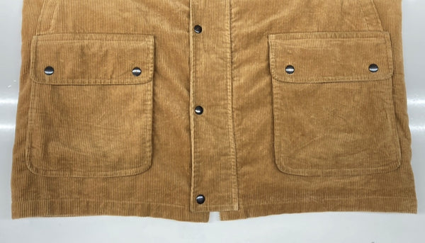 ラルフローレン RalphLauren CORDUROY COAT コーデュロイ コート カバーオール ダブルジップ ロング アウター ジャケット キャメル 茶 コート 無地 ベージュ Lサイズ 104MT-1730