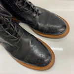 【曜日割引対象外】 トリッカーズ Trickers COUNTRY COLLECTION EATON SEMI BROGUES M7046 メンズ靴 ブーツ カントリー ブラック 9 1/2サイズ 201-shoes1214 VB