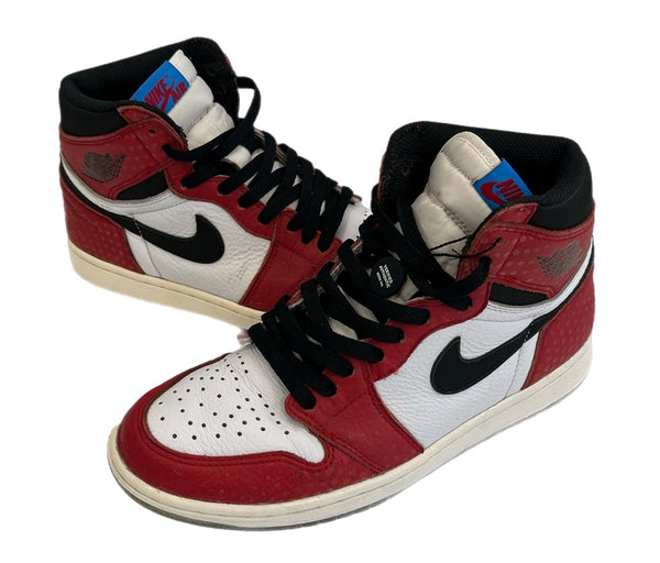 ジョーダン JORDAN Spiderman Nike Air Jordan 1 Origin Story Gym Red スパイダーマン ナイキ エアジョーダン1 オリジンストーリー ジムレッド 555088-602 メンズ靴 スニーカー ホワイト 26cm 101sh-2184