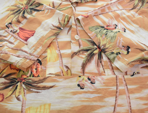 ステューシー STUSSY 80s 90s 紺タグ アロハシャツ Made in USA 80's 90's 開襟シャツ USA製 半袖シャツ マルチカラー Mサイズ 103MT-3250