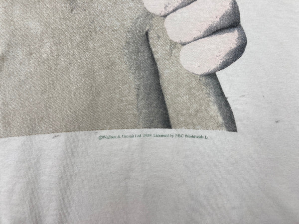 us古着 US 90s 90年代 WALLACE & GROMIT ウォレスとグルミット 映画 ムービー アニメT 白 Tシャツ キャラクター ホワイト XLサイズ 104MT-1829