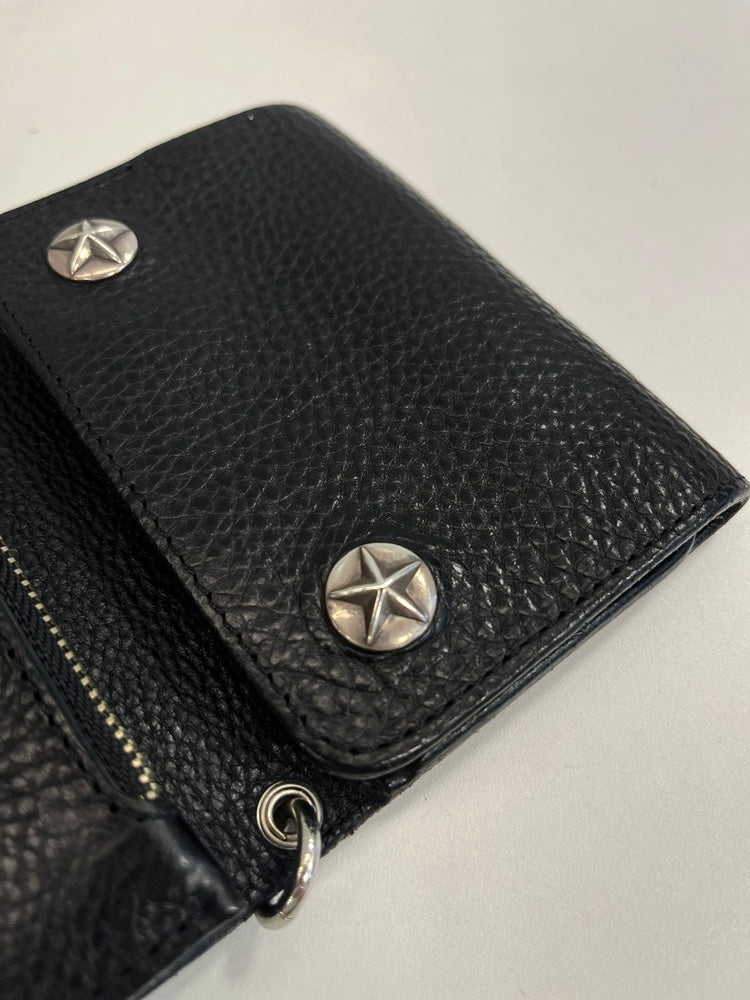 キャリー CALEE SILVER STAR CONCHO FLAP LEATHER HALF WALLET