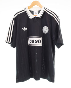 アディダス adidas adidas Originals × Oasis Live '25 Football Shirt 日本限定 ゲーム シャツ ポロシャツ ツアー ジャカード ジャージ ブラック LLサイズ 103MT-3525