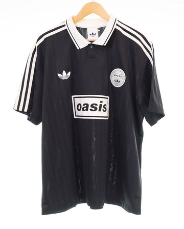 アディダス adidas adidas Originals × Oasis Live '25 Football Shirt 日本限定 ゲーム シャツ ポロシャツ ツアー ジャカード ジャージ ブラック LLサイズ 103MT-3525