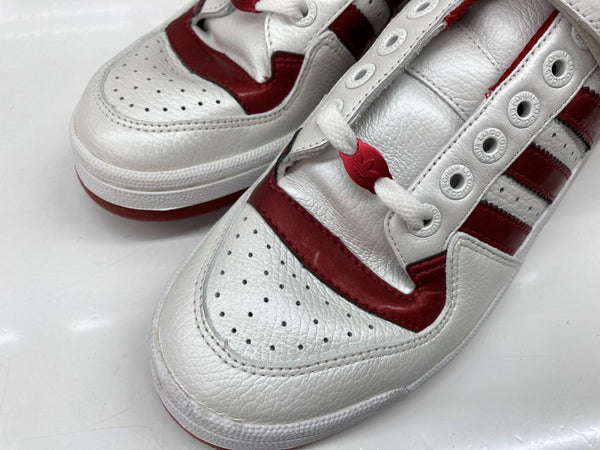 アディダス adidas 02年製 FORUM LO PAT MX フォーラム ロー デッドストック バスケ シューズ 白 赤 147086 メンズ靴 スニーカー ホワイト 27cm 104S-989
