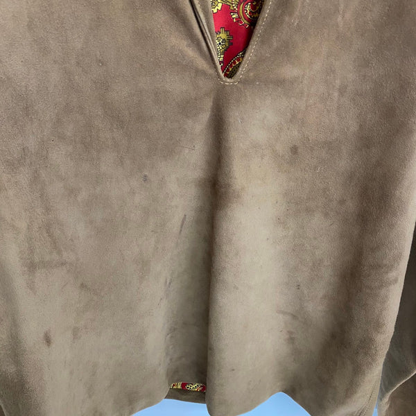 【曜日割引対象外】 ヴィンテージ vintage 60's The cloak and bagger 裏地ペイズリー ヌバックレザー プルオーバー ジャケット ブラウン 201MT-4648 VB