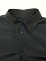 ヨウジヤマモト Yohji Yamamoto POUR HOMME プール オム 18SS Cupro Staff Shirt スタッフ シャツ バックプリント 黒 HW-B08-212 3 長袖シャツ ロゴ ブラック 104MT-830