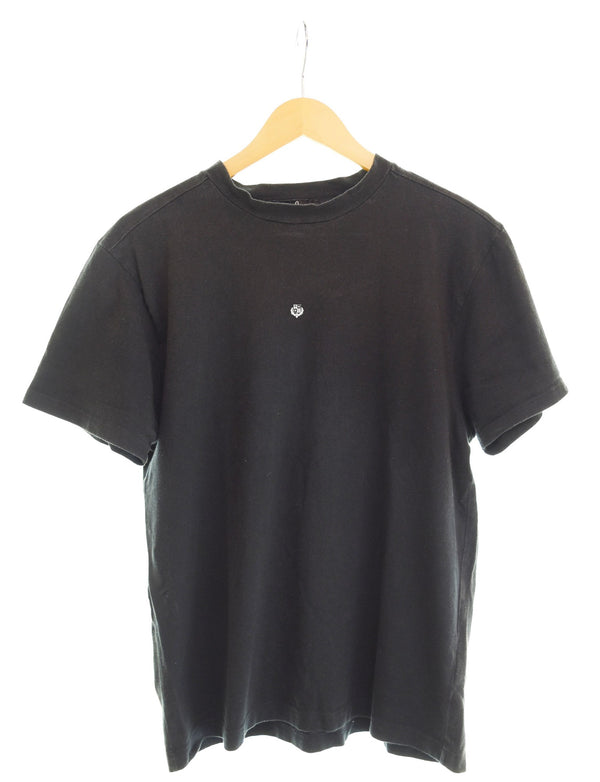 ロロピアーナ Loro Piana Hiroshi Fujiwara  藤原ヒロシ ロゴプリント クルーネック 半袖Tシャツ 黒 MAL0864 Tシャツ ブラック Sサイズ 103MT-2545