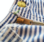 ビッグスミス BIG SMITH 50年代 Vintage DENIM OVERALL デニム ヒッコリー ダブルニー 白タグ エプロン付きストライプ 50s 50's  つなぎ・オーバーオール ブルー 103MB-395