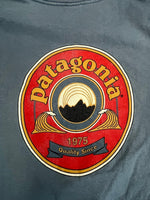 パタゴニア PATAGONIA 90s Vintage ヴィンテージ USA製 Benetical T's Long Sleeve 長袖 カットソー ロゴプリント バックプリント XL ロンT ブルー LLサイズ 101MT-4694