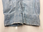 ダブルアールエル RRL 90s 三ツ星タグ SHIRT バンドカラー 猫目ボタン 胸ポケット ヴィンテージ VINTAGE ラルフローレン RALPH LAUREN コットン マレーシア製 ライトブルー 青 長袖シャツ 無地 ブルー Mサイズ 104MT-2026