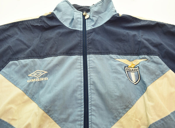 アンブロ UMBRO 90s S.S.LAZIOラツィオ ナイロンジャケット スタジャン ユニフォーム ジャケット ブルー Sサイズ 103MT-3071