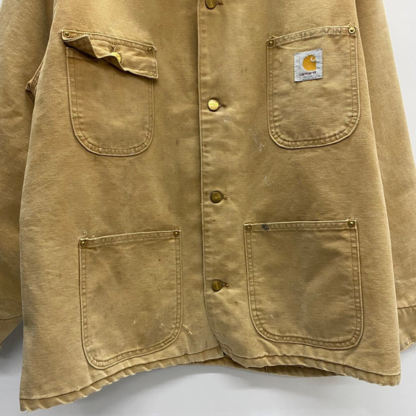 【曜日割引対象外】 カーハート Carhartt 90's 00's ミシガンチョアコート カバーオール ジャケット ベージュ 201MT-4494 VB