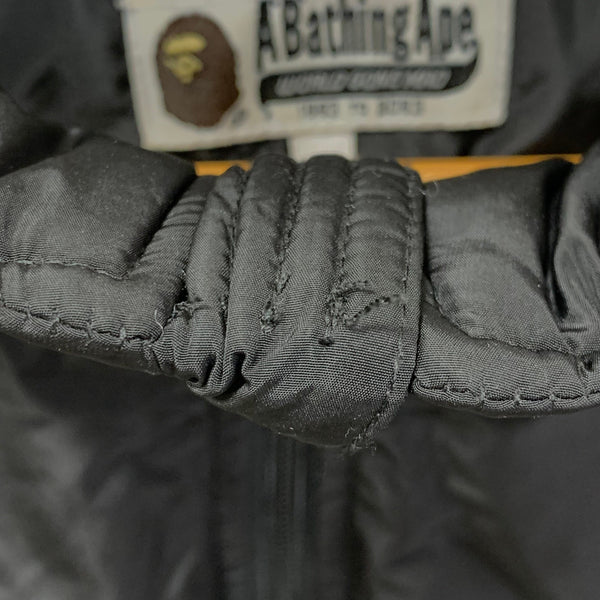 アベイシングエイプ A BATHING APE 中綿 ジャケット ブラック XLサイズ 201MT-4827