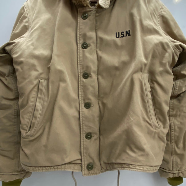 【曜日割引対象外】 ネイビーデパートメント NAVY DEPARTMENT U.S.N N-1 デッキジャケット ジャケット ベージュ 40サイズ 201MT-4520 VB