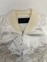 ほしひめ Hoshihime 星姫 スカジャン 龍刺繍 スカジャン サテン 白 F-002 ジャケット ホワイト フリーサイズ 101MT-5384