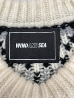 ウィンダンシー WIND AND SEA 22AW NORDIC SWEATER ノルディック 厚手 ニット クルーネック 総柄 IVORY アイボリー WDS-O-WKN-23-Q2-KN-03 XL セーター ロゴ ベージュ 104MT-640