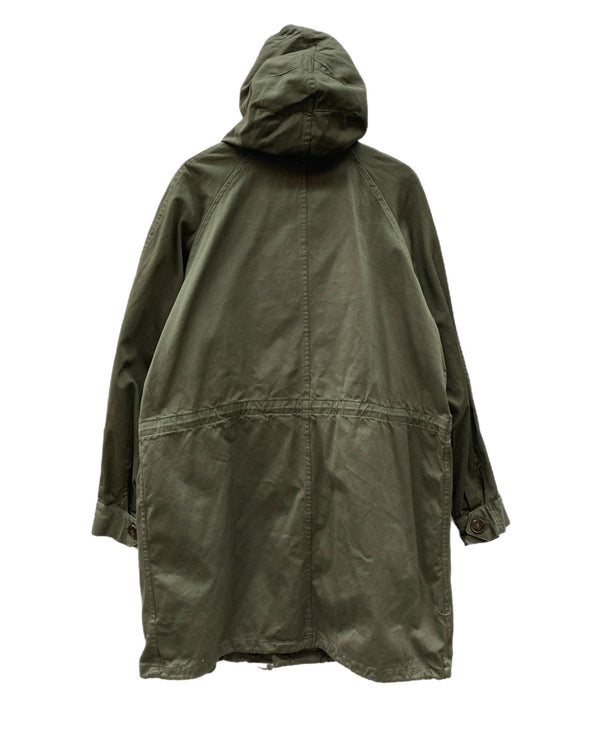 ミリタリー Military Item M64 フランス軍 ユーロ フレンチ モッズコート SAVO elless zipper 緑 コート 無地 カーキ Lサイズ 104MT-1049