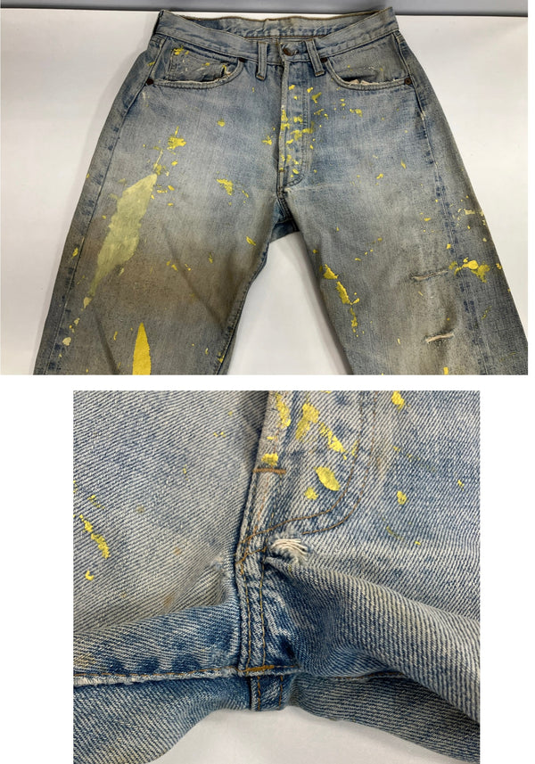 リーバイス Levi's 70's 70年代 501 66 BIGE 移行期 ボタン裏6刻印 不均等V 赤耳 VINTAGE ヴィンテージ デニム ブルー 101MB-631