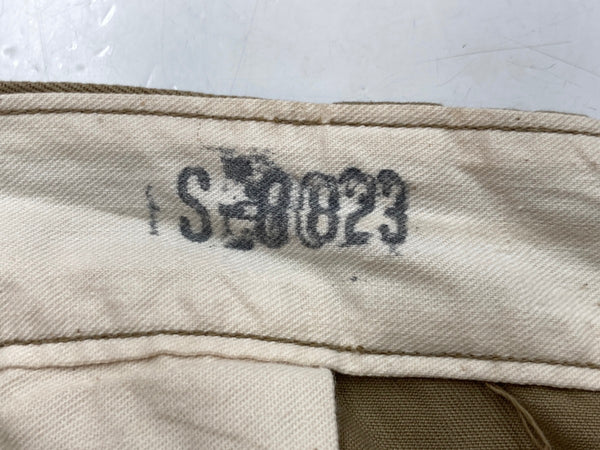 ミリタリー Military U.S.ARMY  チノ トラウザーズ 50's 50年代 Vintage ヴィンテージ ボタンフライ コインポケット 無地 チノパン ベージュ 36×31 104MB-123