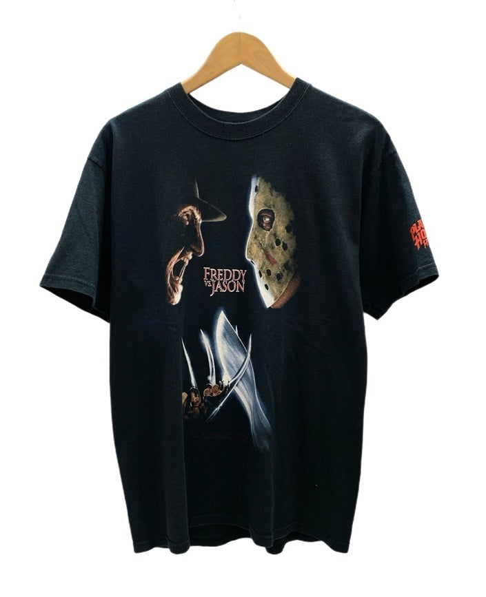 US US古着 MOVIE TEE ムービーTシャツ FREDDY vs. JASON プラネットハリウッド ジェイソン フレディ ホラーT Tシャツ  プリント ブラック Lサイズ 101MT-2589 | 古着通販のドンドンサガール