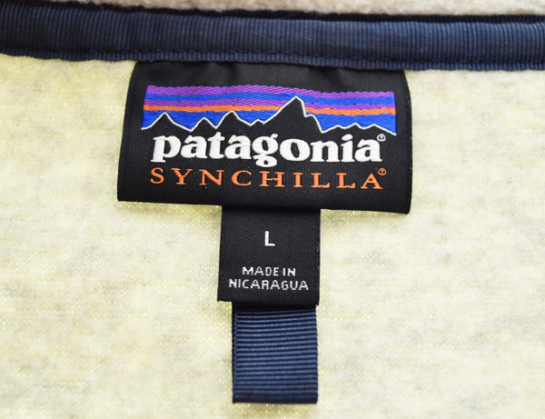 パタゴニア PATAGONIA SYNCH SNAP-Tシンチラ スナップT プルオーバー フリースジャケット 25580 ジャケット ベージュ Lサイズ 103MT-3535