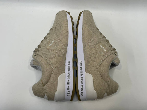 サンガッチョ via SANGACIO ×Wako’s Room ワコーズルーム ベージュ ウール イニシャルN レディース靴 スニーカー ベージュ 24cm 601sh-52