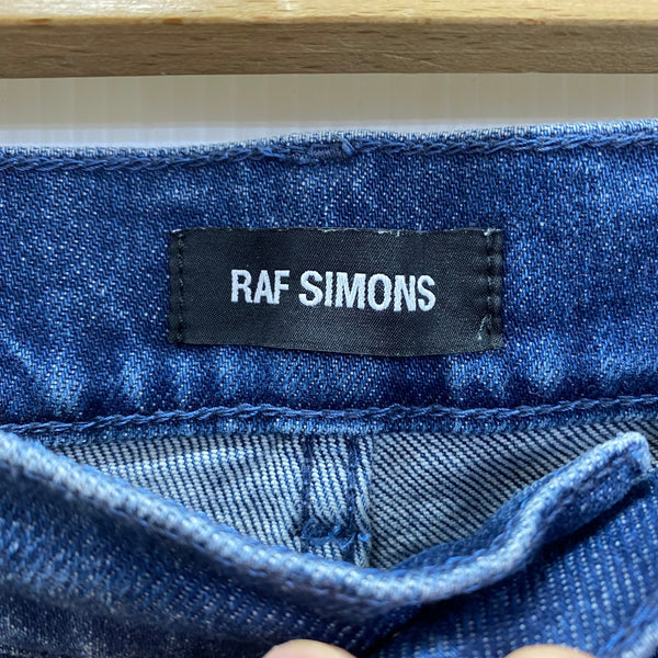 ラフシモンズ RAF SIMONS 20SS PANT HORIZONTAL CUT 201-335-10133 デニム ホワイト 32サイズ 201MB-821