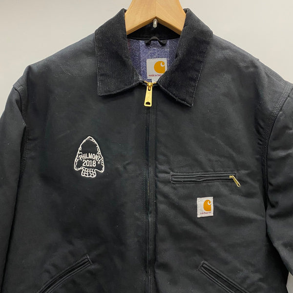 【曜日割引対象外】 カーハート Carhartt Detroit jacket デトロイトジャケット USA製 ジャケット ブラック XLサイズ 201MT-3489 VB