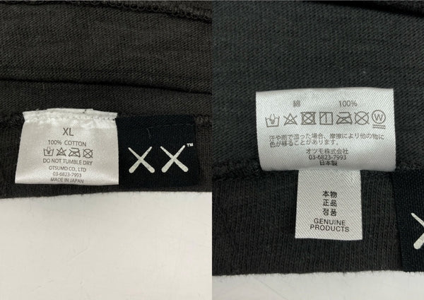 ヒューマンメイド HUMAN MADE × KAWS カウズ 24SS GRAPHIC S/S TEE グラフィック 半袖 Ｔシャツ クルーネック 黒 Tシャツ ロゴ ブラック XLサイズ 104MT-2341