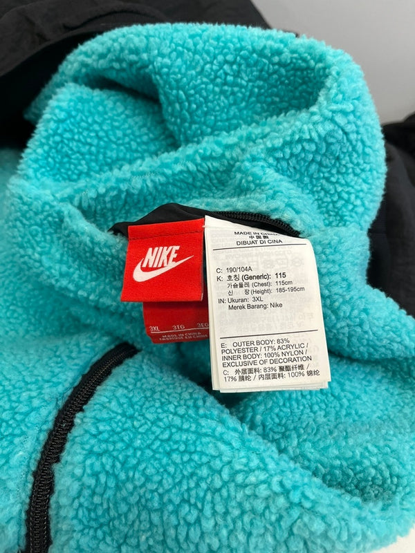 ナイキ NIKE BIG SWOOSH BOA JACKET ビッグスウッシュ リバーシブル ボアジャケット 黒×青 BQ6546-301 3XL ジャケット ブラック 4Lサイズ 101MT-4955