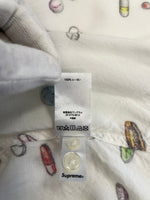 シュプリーム SUPREME Pills Rayon Shirt ピルスレーヨンシャツ 白 半袖シャツ ホワイト Mサイズ 101MT-4478