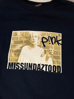 バンドアイテム BAND-ITEM GIANT 2002 P!nk Missundaztood Tour Concert  Music Promo  Made in USA   Tシャツ プリント ネイビー Mサイズ 101MT-2374