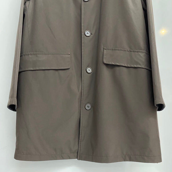 【曜日割引対象外】 ブルックスブラザーズ Brooks Brothers リバーシブル ステンカラーコート イタリア製 コート ブラウン Sサイズ 201MT-4325 VB