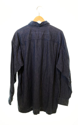 イッセイミヤケ ISSEY MIYAKE  80’S  jean of plantation デニムシャツ 青 長袖シャツ ブルー Mサイズ 103MT-727