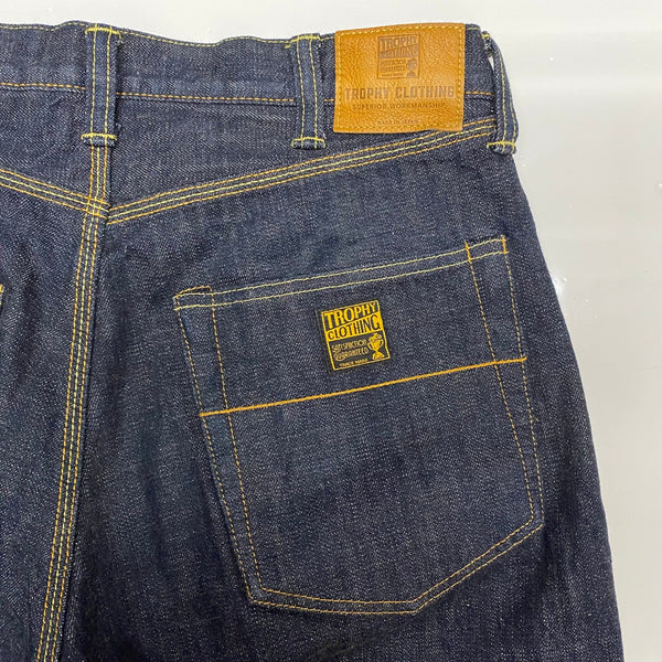 【曜日割引対象外】 トロフィークロージング TROPHY CLOTHING W Knee Standard Dirt Denim ダブルニー ダートデニム 日本製 デニム ブルー 34サイズ 201MB-1072 VB