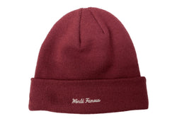 シュプリーム SUPREME BOX LOGO BEANIE ボックス ロゴ ビーニー New Era ニット帽 キャップ 帽子 バーガンディ 赤 帽子 メンズ帽子 ニット帽 ロゴ レッド 104H-64