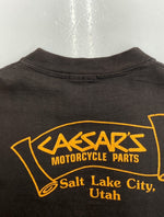 ヴィンテージ vintage 70s 80s Harley Davidson ハーレー ダビッドソン S/S TEE 半袖 Tシャツ Hanes モーターサイクル 黒 L 42-44 Tシャツ プリント ブラック 104MT-1187