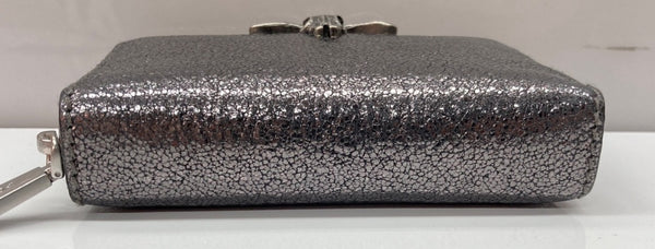 ラルフローレン RalphLauren ポロ POLO Metallics Leather Small Zip Casual Purses And Wallets メタリック レザー スモール ジップ ラウンドファスナー カード ケース Silver 銀 427714806001 財布・ケース クレジットカードケース ワンポイント シルバー 104W-23